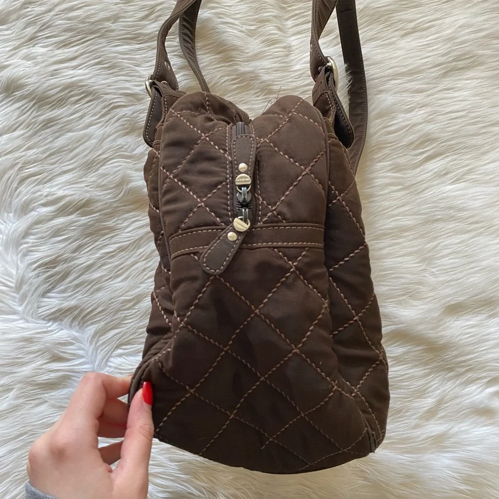 Vera Bradley Espresso Brown Quilted Oh Baby Diaper Bag Purse
